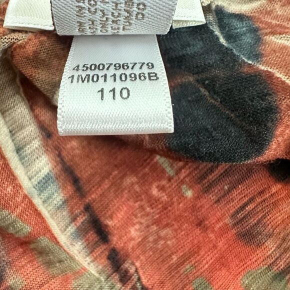 Chicos XL Open Front Lightweight Layering Sweater Red Orange TieDye Hippie Artsy - Picture 5 of 8